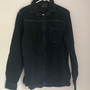 Black ASOS button down in Men's Medium